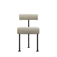 Hiro Dining Chair Black Frame Linen