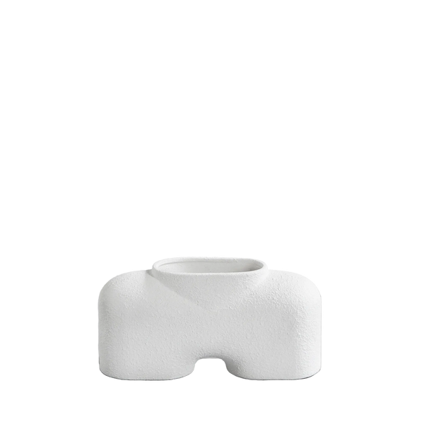 Cobra Vase Fat Medio Bubble White