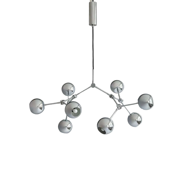 Drop Chandelier Globe, Mini - Chrome (5m)
