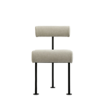 Hiro Dining Chair Black Frame Linen