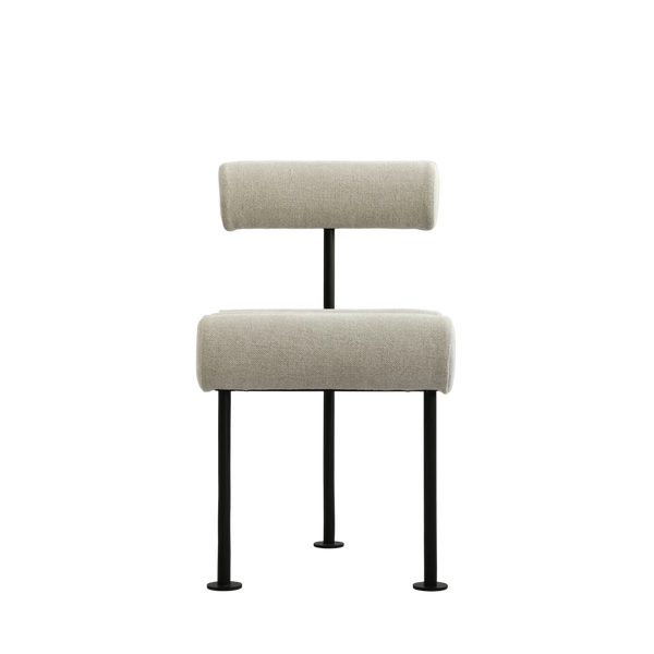 Hiro Dining Chair Black Frame Linen