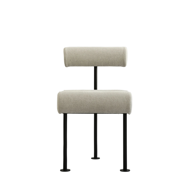 Hiro Dining Chair Black Frame Linen
