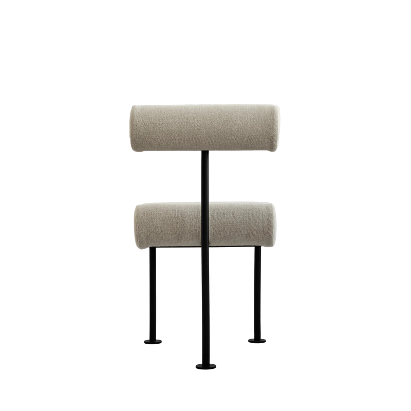 Hiro Dining Chair Black Frame Linen