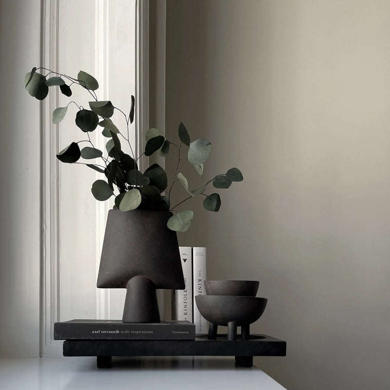 Tas me rosë, i madh - kafe