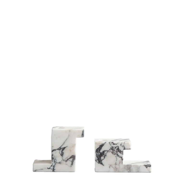 Brick Lamp Low Calacatta