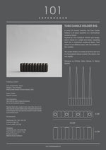 Tube Candle Holder Big Coffee