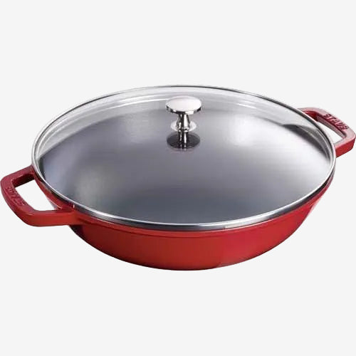 Tenxhere Staub wok 30 cm me kapak e kuqe