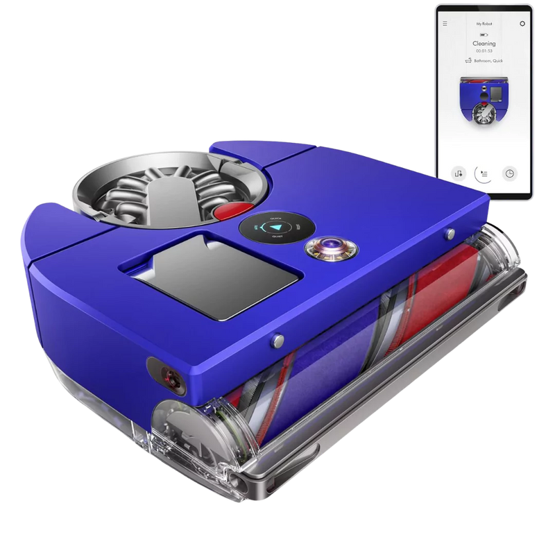 Robot Dyson vacuum blue/nickel