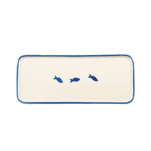STENCIL PIATT.RETT. AZZURRO 115x265mm. - GUR - PESCIOLINO AZZURRO