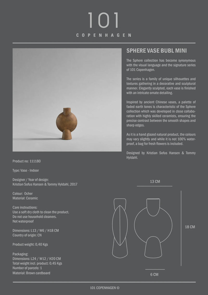 Sphere Vase Bubl Mini Ocher
