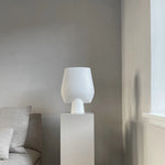 Sphere vase square big bubble white