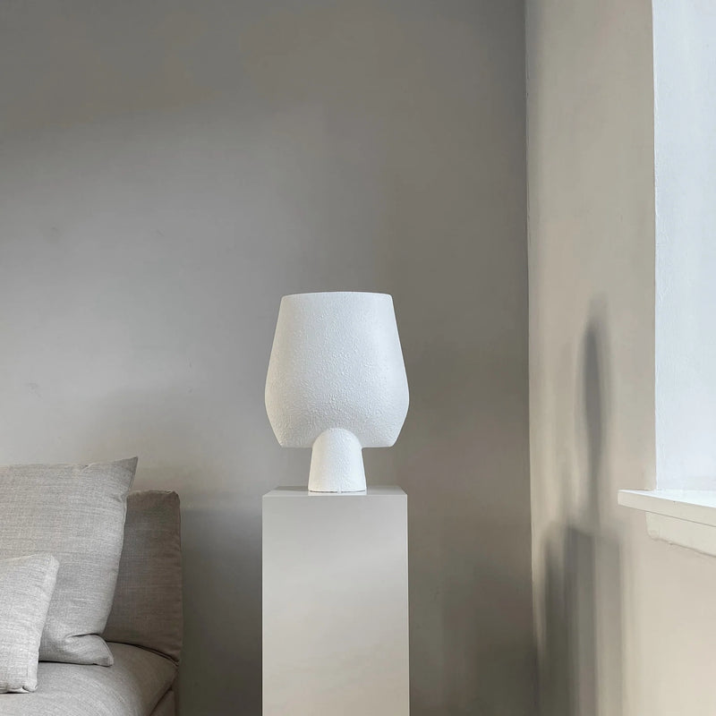 Sphere vase square big bubble white
