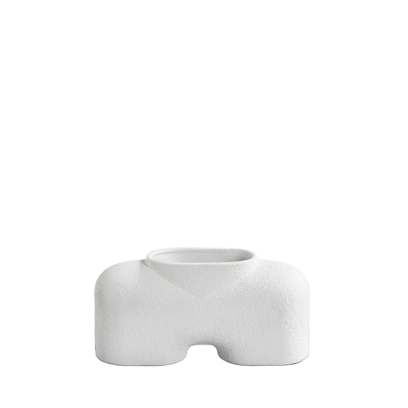 Cobra Vase Fat Medio Bubble White
