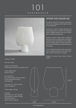 Sphere vase square big bubble white