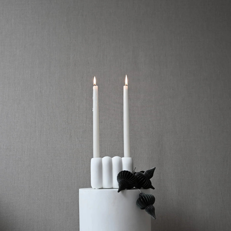 Tube Candle Holder Mini Bone White