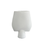 Sphere vase square big bubble white