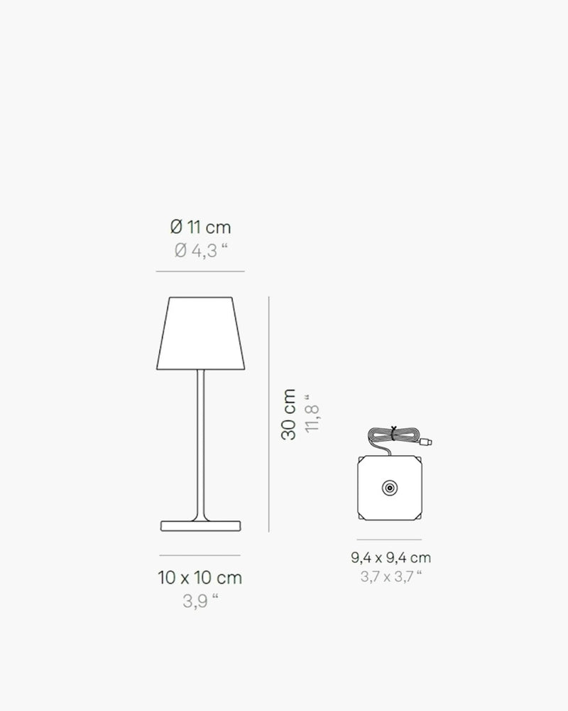 POLDINA TA.MINI PRO Ø.111x300mm. 2,2W LED 185/203m.22/30K-5Vdc max1A-IP65 Zafferano S.R.L
